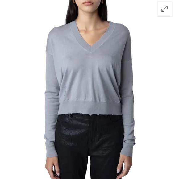 NWT Zadig Voltaire v-neck merino wool sweater - Picture 4 of 13